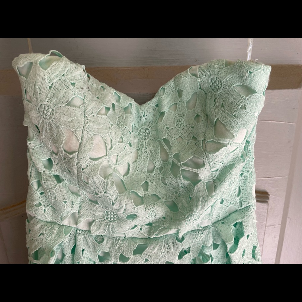 Dreamy Alya strapless mint/aqua dress Size M